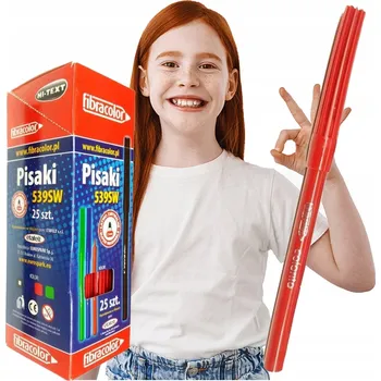 Fixy červené fixy fixy školní fixy do školy Fibracolor 25 ks