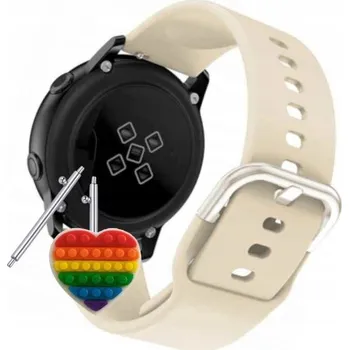 Pouzdro na mobilní telefon Pásek Řemínek pro Noise ColorFit Pro 4 GPS, Silikon Béžová Poutko, nastavitelný