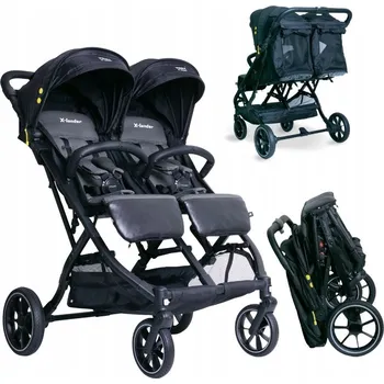 Kočárek Kočárek pro dvojčata X-lander X-Double Double Black