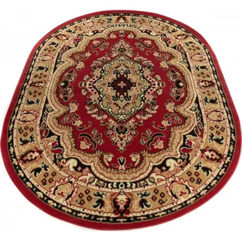 Koberec Makro Abra Oválný koberec ATLAS E951A červený Rozměr: 80x150 cm