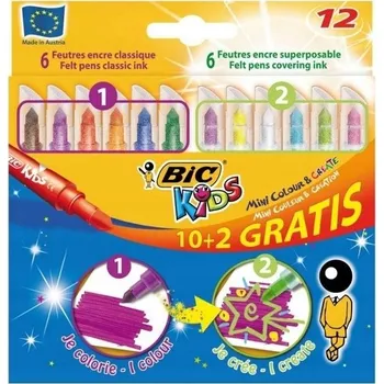 Fixy v různých barvách, sada 12 popisovačů pro BIC ks