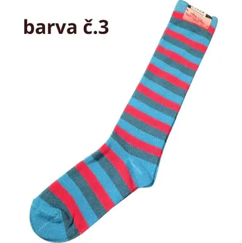 Dětské termo ponožky Bavlněné dětské podkolenky pruhované 30-32 b.č.3