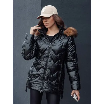 Dámská zimní bunda s kapucí LANE Dstreet TY4515 Barva: Černá, Velikost: S