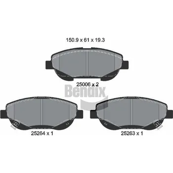 Brzdová destička Sada brzdových destiček, kotoučová brzda BENDIX Braking BPD2216