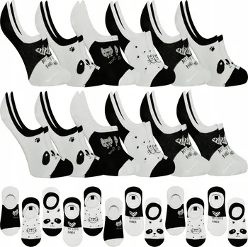 Dámské ponožky 12 Kotníkové Ponožky dámských bavlněných baletních Ponožky se silikonovým podpatkem, mix