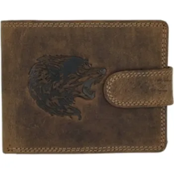 Peněženka Kožená pánská peněženka Wild 895-12 s motivem vlka