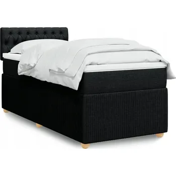 Postel Čalouněná jednolůžková postel VidaXL 80x200 cm černá