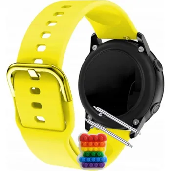 Řemínek na hodinky Řemínek / Pásek Řemínek pro Acme SW203, Silikonový Žlutý Smyčka, nastavitelný