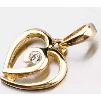 Přívěsek Dámský přívěsek žluté zlato 585 se zirkonem DZ1609ZL