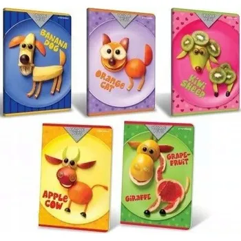 Sešit Sešit linkovaný A5, sada sešitů do školy, zápisník pro dívku TOP-2000, 16 listů