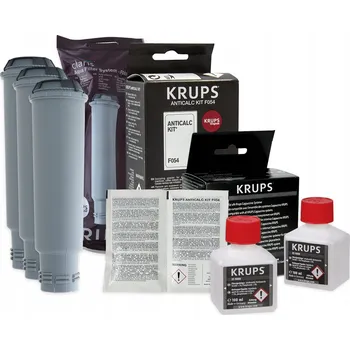Kávovar Sada filtrů Krups KRUPS F08801 3ks, Odvápňovač Krups F054, Krups XS9000