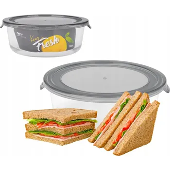 Dóza na potraviny Žáruvzdorná skleněná nádoba kulatý 650 ml šedá