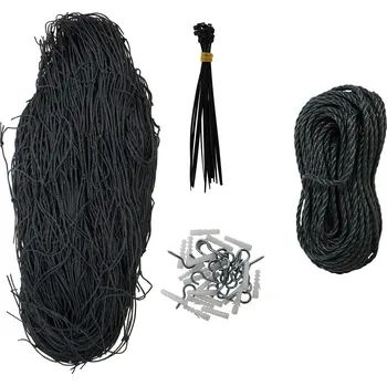 Bezpečnostní kamera Zabezpečovací síť na BALKON pro kočky proti PTÁKŮM 5x2m grafitová