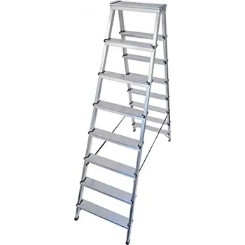 Schůdek Schůdky oboustranné Al 2x8, nosnost 150 kg PRAKTIKMAXMIX Sklad14 g200041 (PRAKTIKMAXMIX Sklad14 )