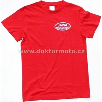 Pánské tričko Triko červené s bílým logem JAWA, vel. M