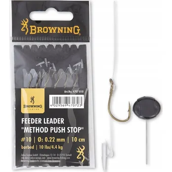 Návazec Browning Návazce Feeder Method Push Stop fluorocarbon 2,3 kg 10 cm