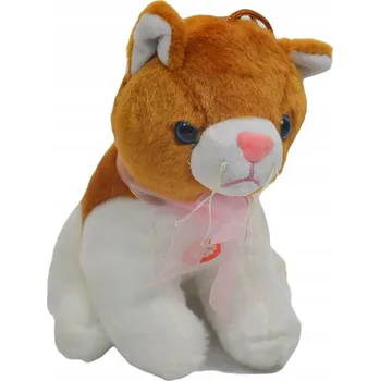 plyšák KOČKA S HLASEM 17 CM. Plyšová Hračka Pro Holčičku 2 ROKY Koťátko Hračka Medvídek Super