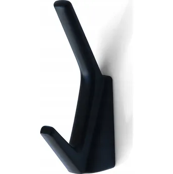 Věšák 1 ks Nástěnný věšák SELEN, černý matný, držák na ručníky, oblečení, tašky
