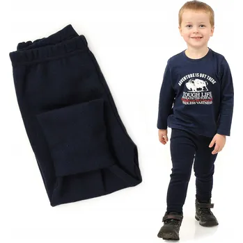 Dívčí legíny LAEMI dětské legíny dlouhé zateplené bavlna modré velikost 146