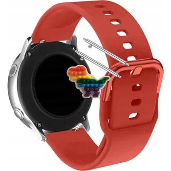 Pouzdro na mobilní telefon Řemínek Řemínek pro Polar Vantage M3, Silikonový Červený s Poutkem, Nastavitelný