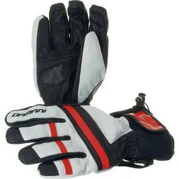 Lyžařské pánské rukavice Damani R03 - SKI celokožené (černo-bílo-červená) M