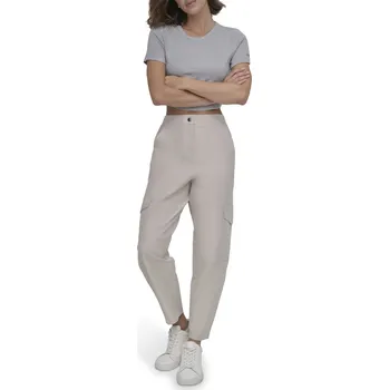 Dámské kalhoty KALHOTY DKNY CANVAS CARGO PANT OAT