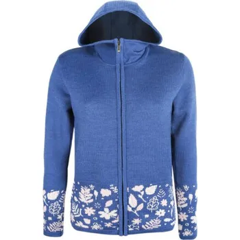 Dámský svetr Kama dámský pletený Merino svetr 5049 127 - denim XL