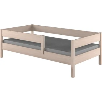 Dětsný nábytek Dětská postel se zábranou, dub bělený, 70x140, MIX