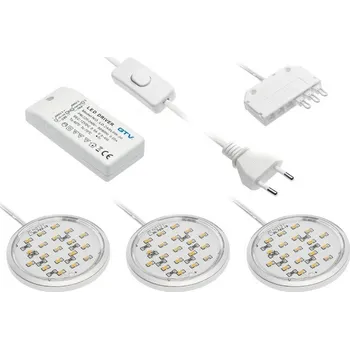 GTV Podhledové svítidlo LD-LCG319-53 Set LED LUGO 319, ALUMINIUM, 3000K, S