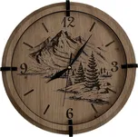 Li-Go "Hory" Dřevěné hodiny 31/50 cm Provedení rámu, povrchu: dub, rozměr obrazu: 50 cm