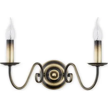 Nástěnné svítidlo Lemir Nástěnné svítidlo O2891 K2 PAT Asti nástěník 2 ramenný, patina