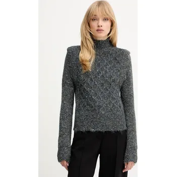 Dámský svetr Svetr Pinko dámský, modrá barva, s golfem, 105968 A2YB 105968.A2YB 09A, vel. S