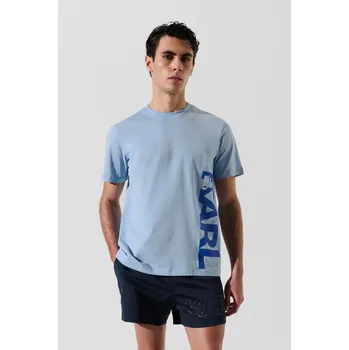 Pánské tričko TRIČKO KARL LAGERFELD KARL VERTICAL LOGO T-SHIRT PLACID BLUE