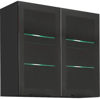 Kuchyňská linka Horní skříňka, černá, ARAKA/MENZO/SIBER 80 GS-72 2F