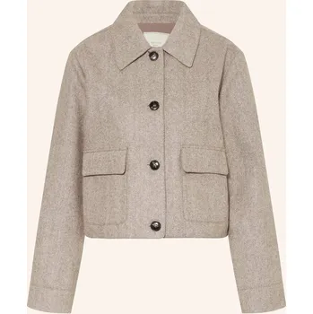 Dámský blejzr Neo Noir Dámská Bunda Hranatého Střihu Romana, hnědá / bílá, 44