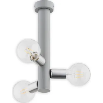 Svítidlo Lemir Stropní svítidlo O2823 W3 SZA Foco lustr 3 ramenný, šedá matná + nikl