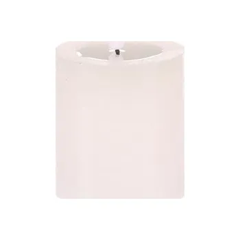 Svíčka Svíčka široká, sloupcovitá - parafín, LED osvětl. a časovač, bílá