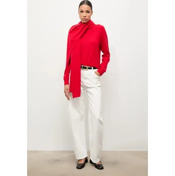 Dámský svetr Svetr z merino vlny se šálou Answear.LAB dámský, červená barva WA25-SWD022 33X, vel. L