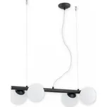 Lemir Lustr do obyváku O2914 W4 CZA Osso závěsný lustr 4 ramenný, černá matn