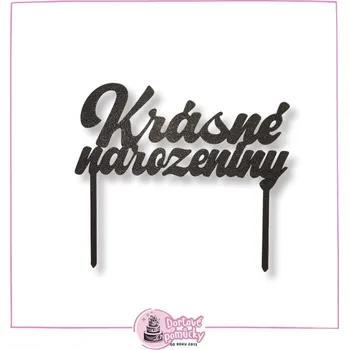 Krásné narozeniny č.13 - plastový zápich - Červená