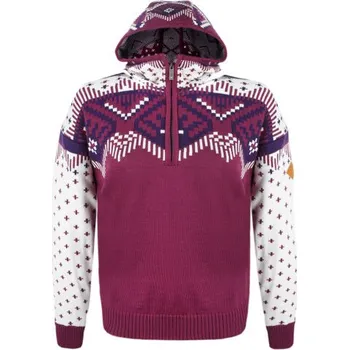 Dámský svetr Kama Merino svetr 5057 144 - purpurová XL