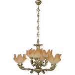 Lemir Závěsné svítidlo na řetězu 676/W6 Pegaz lustr 6 ramenný, patina