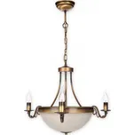 Lemir Závěsné svítidlo na řetězu O2123 W5 PAT Arkadia lustr 3 ramenný, patin