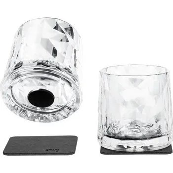 Kempingové nádobí Magnetické sklenice na whisky Silwy 250 ml, 2ks barva průhledná