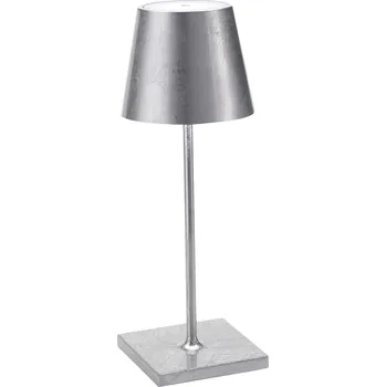 Lampička Zafferano, Stolní lampa Poldina Mini 30 cm stříbrná - Formadore