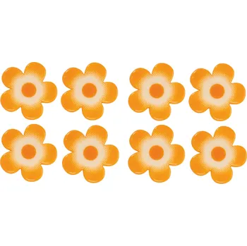 Čokoláda Günthart Oranžové kytičky z bílé čokolády 8ks
