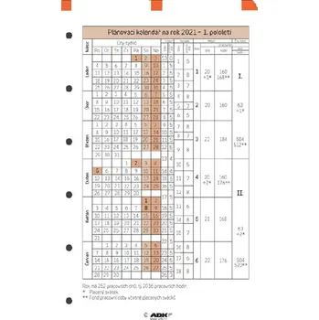 Kalendář Plánovací kalendář ADK A7 2026