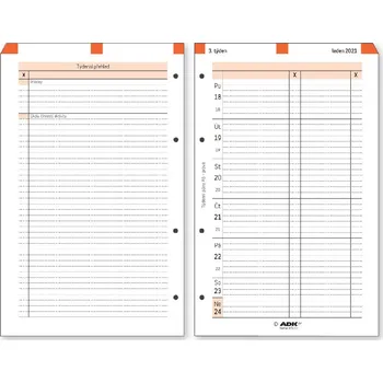 Diář Týdenní plán ADK A5 pravý 2026