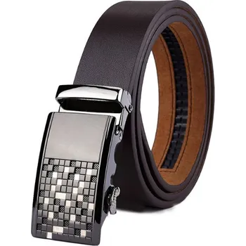 Opasek Amparo Miranda® Kožený pásek Ajedrez černý, Barva hnědá