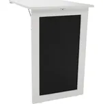 Skládací stůl na zeď, s křídovou tabulí, bílá, ZALMAN